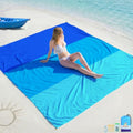 BYDOLL Beach Blanket 78''X81'' Waterproof Sandproof Suits1-4 Adults Oversized Lightweight Large Blanket Picnic Mat for Beach Sand Free Travel Camping Hiking Picnic - color: Blue3, size: 78"x81"
