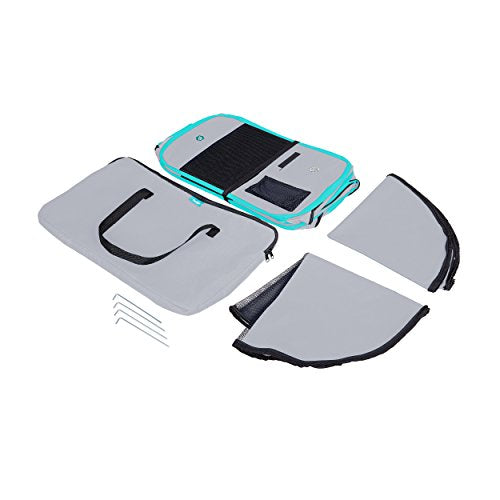 Deluxe Premium Pet Dog Playpen Portable Soft Dog Exercise Pen Kennel with Carry Bag for Dogs, Cats, Kittens, and All Pets (Large, Grey) - color: Grey, size: Large