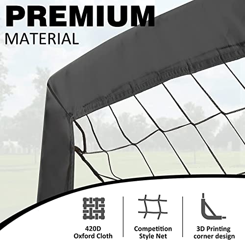 BOHEN 9x5 FT Kids Soccer Goals with Carry Bag, Portable Folding Soccer Net for Backyard Training, Indoor/Outdoor Use for Youth and Adult - color: Black, size: 9x5ft, 2 Pack