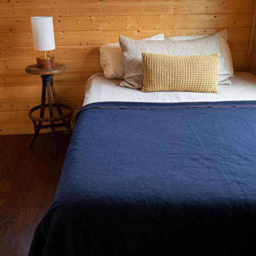 Arcturus Military Wool Blanket - Warm, Thick, Washable - Great for Outdoors, Camping, Stadium Blanket, Picnics, Travel - Car & Bushcraft Survival Kits - color: Navy