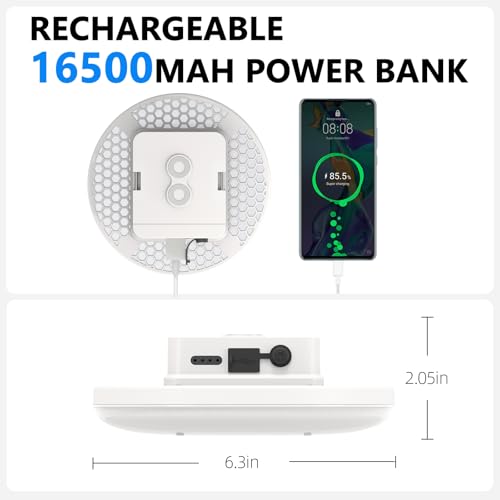 Rechargeable Camping Tent Light 16500mAh 60W 6000Lumen Battery Operated LED Lights IPX5 Waterproof Portable Lamp for Power Outages Outdoor Emergency Home Use - size: 60W
