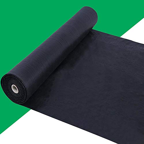 Premium 5oz Pro Weed Barrier Landscape Fabric Ground Cover Heavy Duty Commercial Anti-Weed Gardening Mat, 3ft x 100ft, Black - size: 3ftx100ft