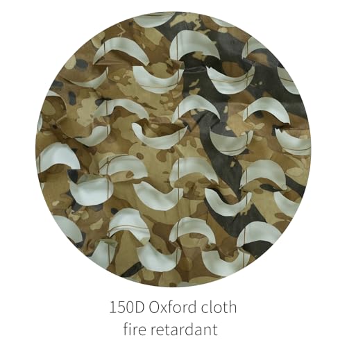 HYOUT Camo Netting Camouflage Net Bulk Roll for Hunting Blinds Ghillie Sunshade, Camping, Military Party Decoration - color: SPRETTA Desert, size: 10x10ft(3M*3M)