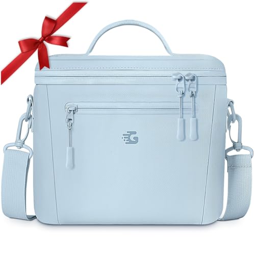 GLORIEROO Insulated Lunch Box Bag Women Girls - Waterproof Leakproof Lightweight Reusable Cooler for School Work Picnic - Back to School - color: Blue, size: Small 8L