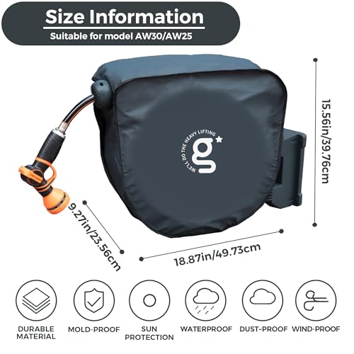 Giraffe Tools AW30/ AW25 Garden Hose Reel Cover UV Resistant, Waterproof Cover for Giraffe Hose Reel Anti-fading