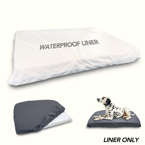 Waterproof Dog Bed Liner, Washable Replacement Cover Reusable Pet Pee Water Resistant Proof with Zipper, Liner Only 36x27 inch - size: 36x27x3 inch
