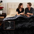Waterproof Blanket for Bed - King Sized (80"x90") Plush Water Proof Blanket to Protect Furniture, Stain Resistant, Leak-Proof, Double-Sided Flannel & Sherpa Fleece, Reversible Black & Grey - color: Black & Grey, size: Queen/King (80"x90")
