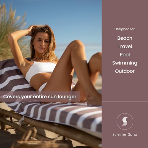 SummerSand Microfiber Beach Towel Extra Large (79 x 39.5 in) - Quick Dry, Sand Free - Compact and Lightweight for Travel - Recycled Materials - Travel Bag Incl - Oversized Pool Towel – Dusty Rose - color: Dusty Rose, size: 79x39.5"