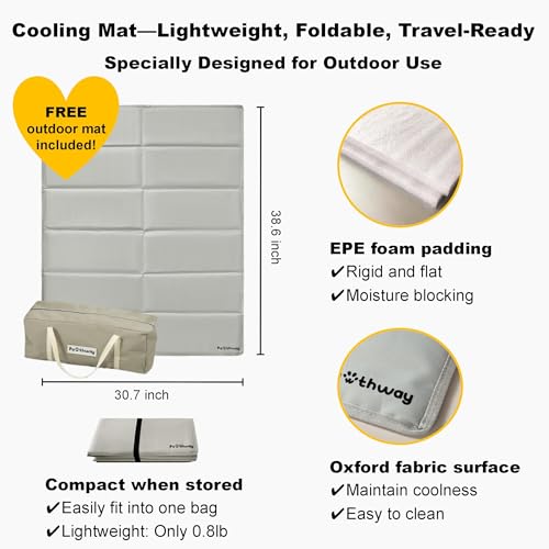 Dog Tent Cotton Fabric, Aluminum Poles and Camping Mat, Outdoor Weatherproof, Dog House Outdoor, Breathable with 2 Side Windows, Portable and Collapsible (Gray, Large) - color: Gray, size: Large, 39.4''L x 31.5''W x 26.4''H