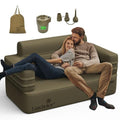 Luxchoice Inflatable Couch Multifunctional Durable Inflatable Sofa with Built in Pump Inflatable Furniture Portable Blow Up Couch for Camping Backyard Outdoor Glamping Inflatable Chair Movie Loveseat - size: Loveseat