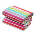 COTTON CRAFT Oversized Beach Towels - 2 Pack XXL 35x84 - The Big Kahuna 7 Foot Extra Large Beach Blanket Towel - Big & Tall - Huge 100% Cotton Velour Soft Pool Bath Luxury Towel - Pink Multi - color: Cabana Stripe - Pink Multi, size: 2 Pack - 35x84