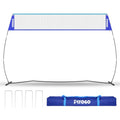 Volleyball Net, 14FT Freestanding Volleyball Net for Backyard, Adjustable Height and Instant Setup, Professional Portable Training Practice Set for Indoor and Outdoor with Carry Bag