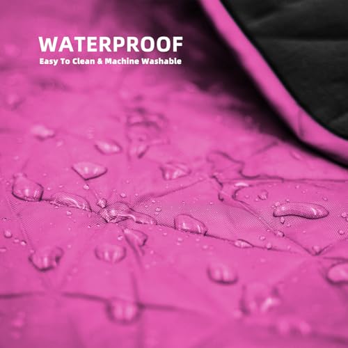 Large Outdoor Waterproof Blanket Extra Thick Fleece Stadium Blanket for Camping, Car, Pet, Picnics - Windproof, Wearable, Machine Washable 80" x 58" (Rose Purple,Hooded) - color: Hooded-rose Purple