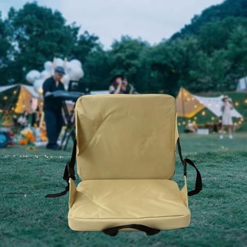 Yiju Stadium Seat Cushion Bleacher Cushion Oxford Cloth Folding with Back Support Padded Seat for Backyard Outdoor Beach Camping