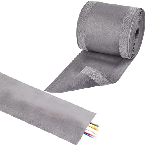 ECOHomes Carpet Cord Cover (Grey, 6 Inch x 30 FT) | Cord Covers for Carpet to Hide Floor Cables and Electric Wires, Low Profile Cord Hider for Extension Cords and Cable Management in Home and Office - color: Grey, size: 6 Inch x 30 FT