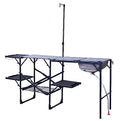 GCI OUTDOOR Master Cook Station | Portable Folding Kitchen Table with Soft Shell Sink, Heat Resistant Tabletop & Telescoping Lanter Pole, Perfect for Camping Trips - style: Master Cook Station