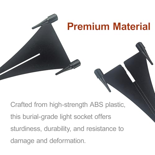 10 Pack Solar Light Replacement Stakes - Reinforced Plastic Ground Spikes for Solar Pathway Disk Lights, Garden Glass Ball Outdoor Lights - Secure Anchor Post for Landscape Lighting Accessories