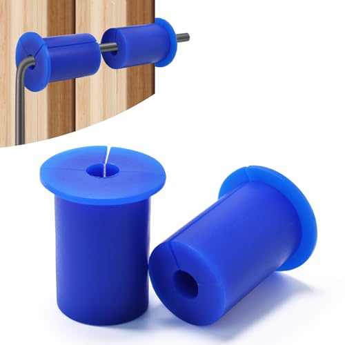 2 PCS Starlink Wall Grommets Kit 1" Silicone Wall Bushing-Waterproof Drywall Tv Cord Pass Through Split Rubber Cable Grommet for Starlink Dishy Ethernet Cables Router (Blue 1-1/4" Height) - color: Blue-2, size: DH 1" HT 1-1/2"