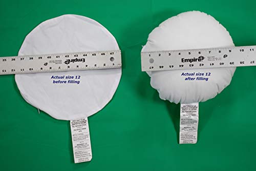MoonRest Round Pillow Insert Hypoallergenic Polyester Form Stuffer-%100 Cotton Blend Covering for Sofa Sham, Decorative Pillow, Cushion and Bed - 11 Inch Diameter - style: 11 Inch Diameter