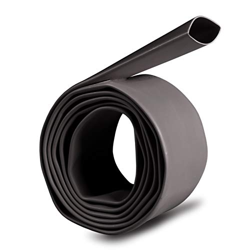1/2 inch (Diameter) 3:1 Waterproof Heat Shrink Tubing Kit, Large Marine Dual Wall Adhesive Shrinkable Wire Wrap Tube, Insulation Sealing Wear-Resistant Cable Protector by YUKSY (4ft, Black) - size: 1/2" (4ft, Black)