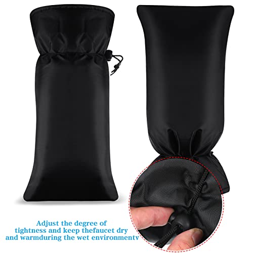 Large Faucet Cover, Outdoor Winter Faucet Protector, Spigot Cover Water Spigot Socks for Freeze Protection, 23.6'H x 11.8'W, Thickened Waterproof Insulation for Outdoor Garden Hose Tap(1 Piece)