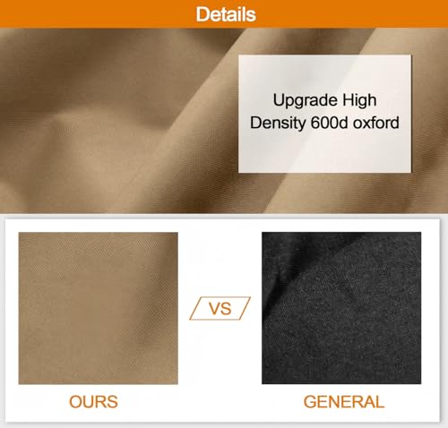 Tempera Patio Furniture Cover Waterproof,Outdoor Dining Table and Chair Covers, Outdoor Couch Cover, Heavy Duty for Winter, Rectangle, 74''L x 47''W x 27.8''H, Taupe - color: Taupe, size: 74''L x 47''W x 27.8''H