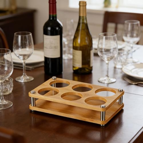 Glass Holder, Wine Drinks Cup Storage Carrier, Drink Cup Storage Holder, Glasses Organizer, L 6 Hole - color: L 6 Hole