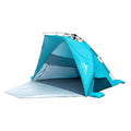 Three Bears Pop Up Beach Tent Sun Shade Shelter for 3-4 Person, UPF 50＋ UV Protection, Lightweight & Easy Setup Beach Shade Canopy, Portable Beach Shade Tent Beach Cabana (Blue) - color: Blue