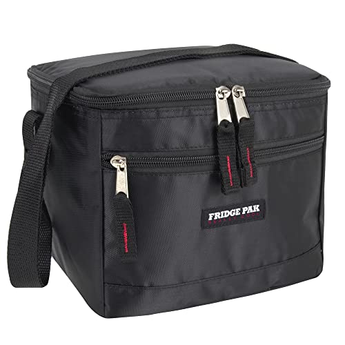 6 Can Cooler Bags Insulated Soft Cooler Lunch Bag for Men, Waterproof Leak Proof Cooler Bags Insulated - color: Black on Black