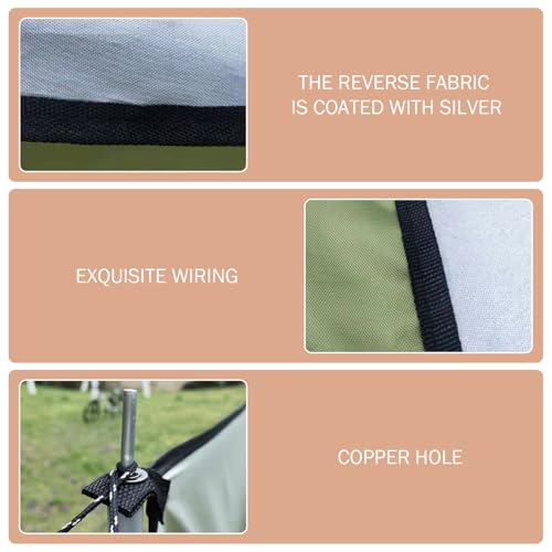 Windbreaker, 98x28 Inch Oxford Cloth Camping Wind Blocker with Ground Nails & Wind Ropes & Storage Bag, Sunbathing Privacy Screen for Outdoor