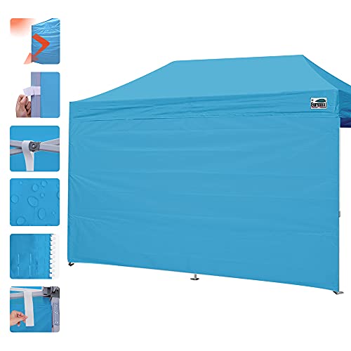 Eurmax USA 10x20 Pop Up Canopy SunWall-UV Protection for Tents,Blocks Sunlight&Wind,Water Resistant Side Wall Only,Easy Hook & Loop Installation,Fit for 20FT Straight Leg Shelters&Gazebo,Sky Blue - color: sky blue, size: 10x20