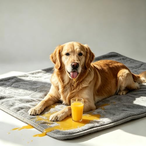 Waterproof Blanket for Pets – Ideal for Couch & Bed Splash Proof Sherpa Throw, Leakproof TPU Layer, Stain Resistant Washable Bed Protector – LightGray, 60"x40" - color: Lightgray, size: 60"Lx40"W