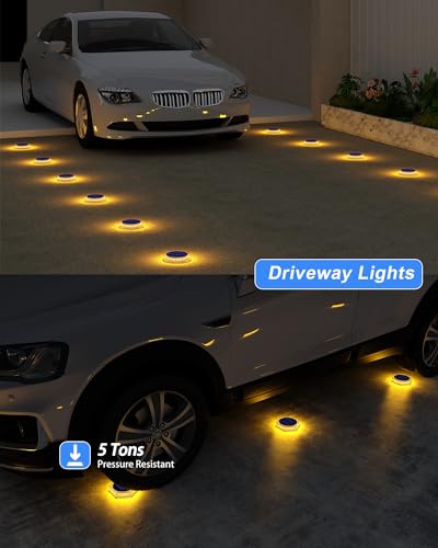 DetarZinLED Solar Step Lights for Outside Waterproof, 4 Pack Warm White Outdoor Stair Light Solar Powered, Stick on Lights for Deck, Dock, Driveway, Walkway, Pathway, Porch, Yard, Ground - size: 4pcs Warm White Corner