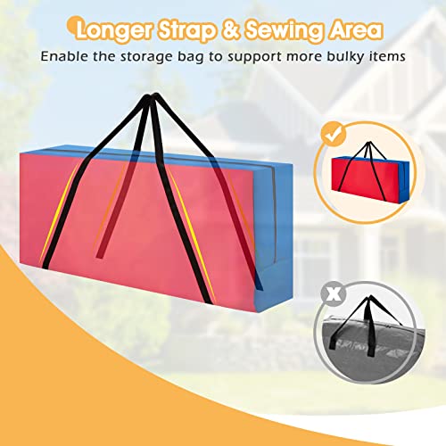 COSTWAY Giant 4 in A Row Carrying Bag, Storage Bag for Jumbo 4-to-Score Giant Game Set (Game Set Not Included), Carrying Bag for Giant 4 in a Row Connect Game with Ergonomic Handle & Durable Zipper