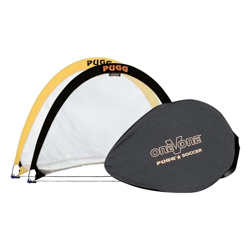 PUGG Pop Up Soccer Goal, Portable Training Football Knitted Poly Net Equipment, The Original Pickup Game Goal, Includes Two Goals & Bag - size: 2.5 Foot