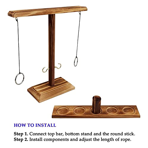 Hook and Ring Toss Game for Adults Party Games Wider & Longer Latest Verison - Rectangle