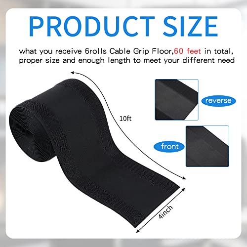 WILLBOND Carpet Cord Cover Cable Protector Floor Cover Cable Protector Management Only for Commercial Office Carpet(59.06 ft,Black) - color: Black, size: 59.06 ft