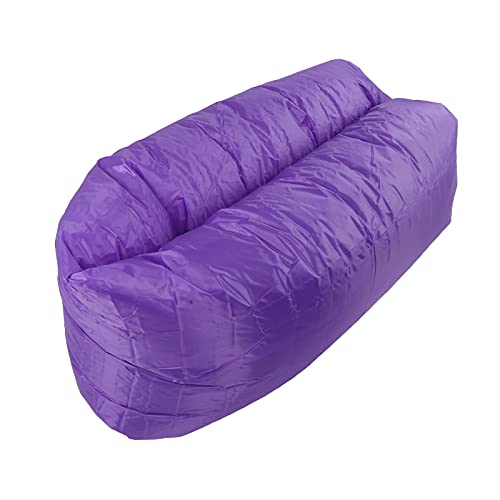 Inflatable Loungers with Matching Bag Foldable Air Sofa Hammock with Pillow Beach Chair Air Lounger Inflatable Beach Lounger Chair for Camping Travel Picnic Lakeside