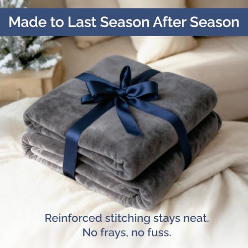 Ultra Soft Fleece Blanket Throw Size - Flannel Fleece Luxury Throw Blanket - Lightweight for Couch Bed Chair - Thick, Warm and Breathable - All Season Cozy Anti-Static Microplush Bedding, Dark Grey - color: 11 - Dark Grey, size: Throw (50" x 60")