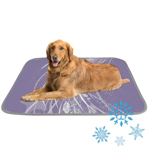 Purple Starry Crystal Ribbon Cooling Gal Pad Mat Cat Cooling Mat Outdoor Portable Breathable Pad for Dog Crate Dog Mats Non-Toxic Cool Cat Bad for Summer Home Sofa Car Outdoor 28" x 22"