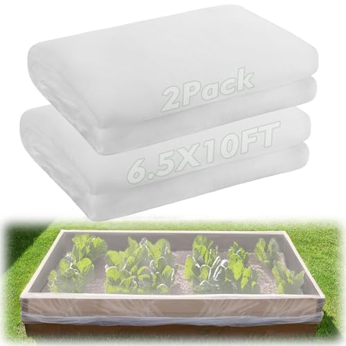 2 Pack 6.5x10ft Garden Netting - Ultra Fine Mesh Plant Covers to Keep Small Animals Pest Out, Bird Barrier Screen for Protecting Vegetables Fruits Flowers Raised Beds (Without Support Pole) - size: 6.5 x 10 ft (2 pack)