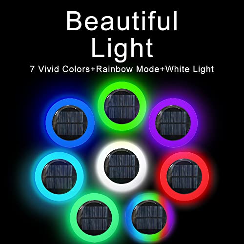 20 Lumens Colorized Solar Ground Lights,Solar Pool Lights with Mutiple Color Functions for Pool Area, Pathway, Patio, Yard, Path, Lawn and Garden - color: 8Pack