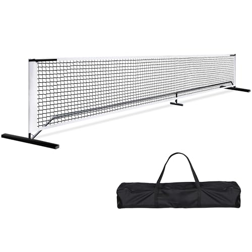 22FT Regulation Pickleball Net Set - Heavy Duty Metal Frame Portable Pickleball Net System with Carry Bag for Backyard, Driveway & Outdoor Games - style: Pickleball Net with Court Marker