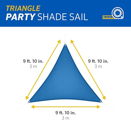 Coolaroo Shade Sail, Triangle Party Sail , (9'10"), Blue (434502) - color: Blue