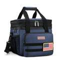 Tactical Lunch Box for Men- Large Insulated Lunch Bag-Expandable Adult Lunch Box with Adjustable Shoulder Strap-Large Lunch Tote Bag for Work Camping Fishing (Dark Blue) - color: Dark Blue