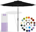 Midtown Umbrellas – The Swilt 8 Ft Patio Umbrellas with 360° Swivel & Tilt Mechanism, 8 Fiberglass Ribs & Terylast Polyester Fabric for Backyard, Deck, Pool & Cafes - Ebony Canopy, Black Pole - color: Terylast Ebony, size: 8 Feet