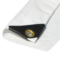 10'x15' 12 mil White Tarp Extra Heavy Duty 3 Ply Reinforced Canopy 6 oz (Approximate 9’.6 x 14’.6) - size: 10' X 15'