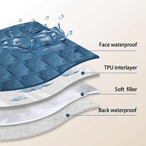 gogobunny 3X Stronger Waterproof Pet Blanket, Scratch Proof Furniture Protector for Dogs Cats, Reversible Cover 30x30 Inch, Dark Blue - color: Dark Blue, size: 30x30 Inch (Pack of 1)