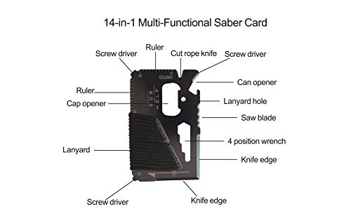 Survival Kit with Windproof Matches (2.6") in Waterproof Case – 2 Thermal Blankets, Fire Rope (1.2"x5.2"), Mini Knife, Wire Saw, 14-in-1 Tool – Bug Out Bag Gear for Camping, Emergency