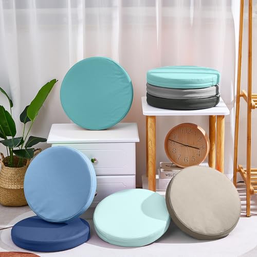 Juexica 8 Pcs Extra Thick Flexible Seating Floor Cushion Assorted Colored Floor Pillow Classroom Seat Cushion Soft Classroom Seating for Kid Learning(Blue Series,13.8 x 13.8 x 2 Inch,Round) - color: Blue Series